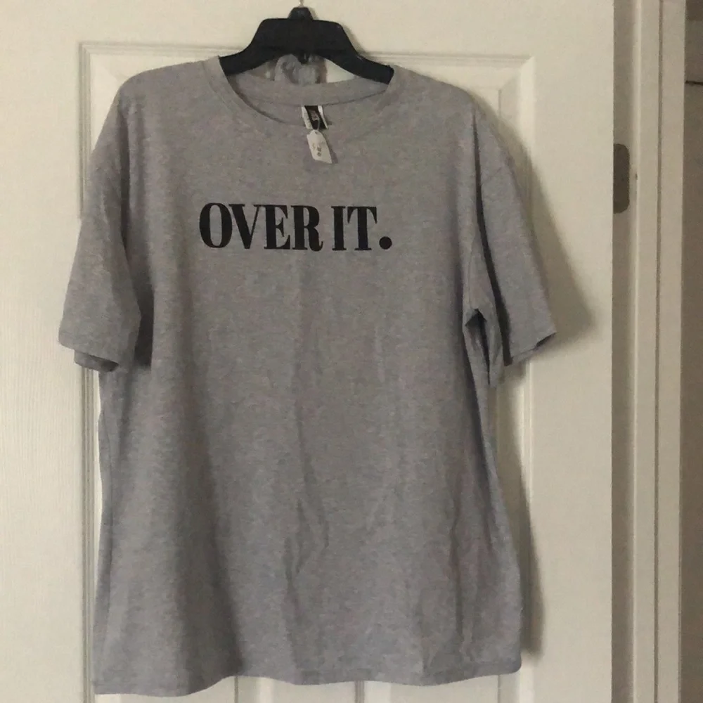 Women’s Over It Gray T-Shirt with Mask - Picture 3 of 6